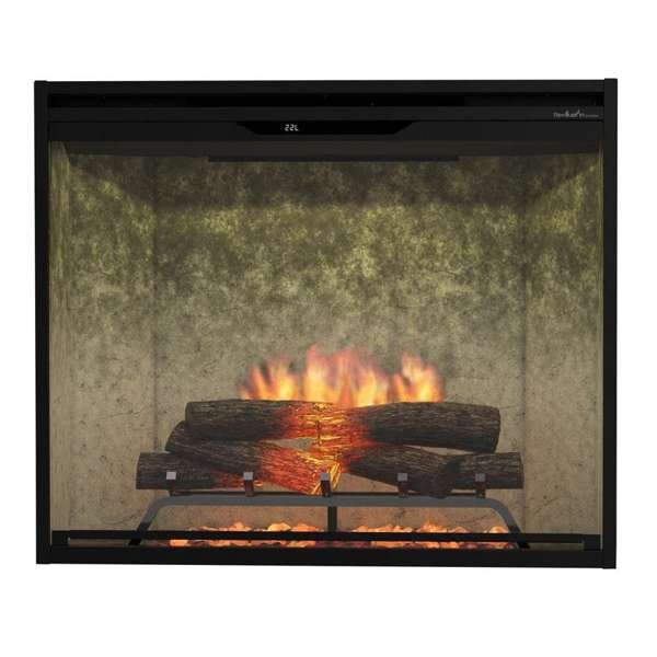 Dimplex Revillusion® 36" Peninsula Built-In Electric Fireplace — White Concrete | REV36P-WC