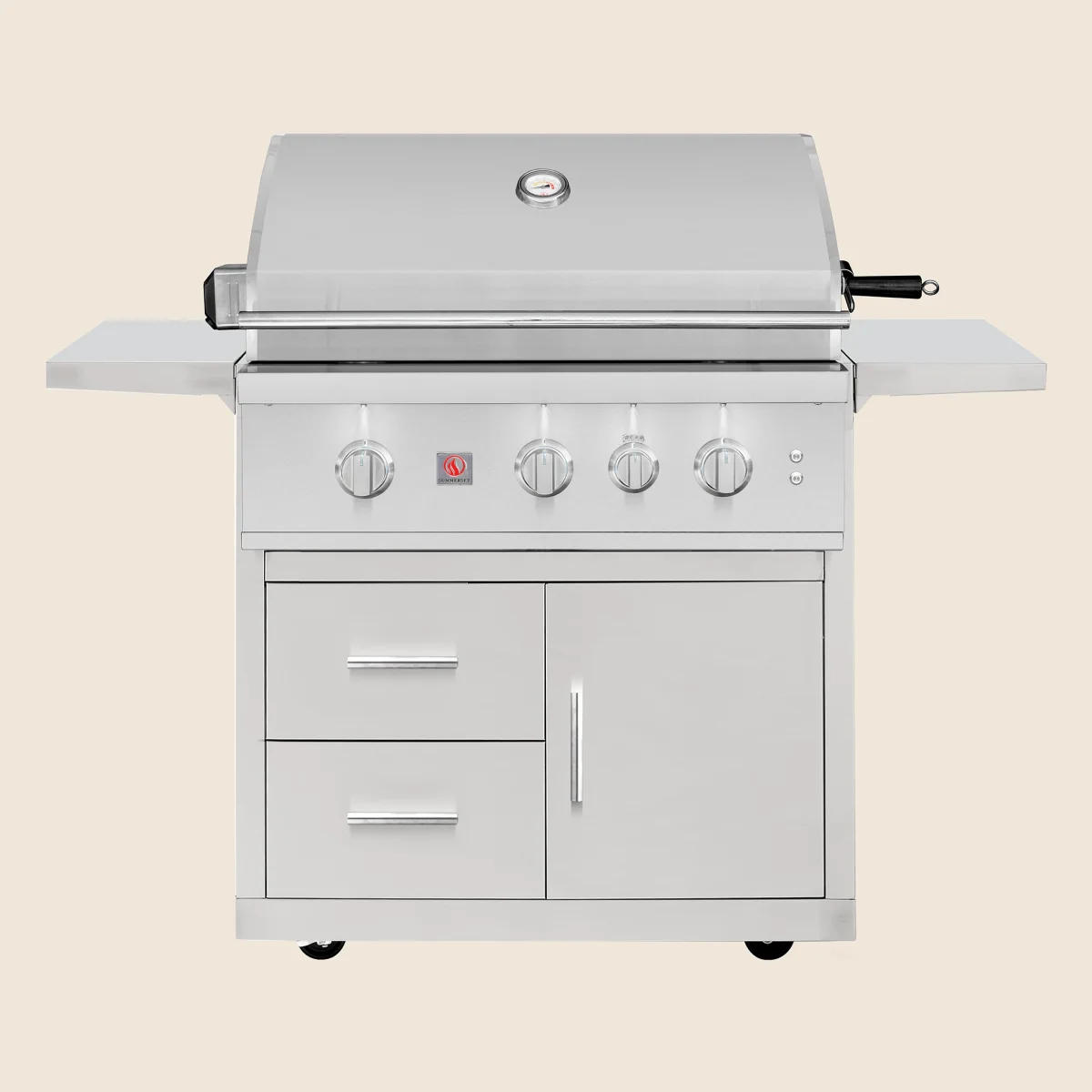 Summerset TRL Pro 32-in. 4-Burner Freestanding Gas Grill with Deluxe Cart — Natural Gas TRLPRO32 + CART-TRL32-DC