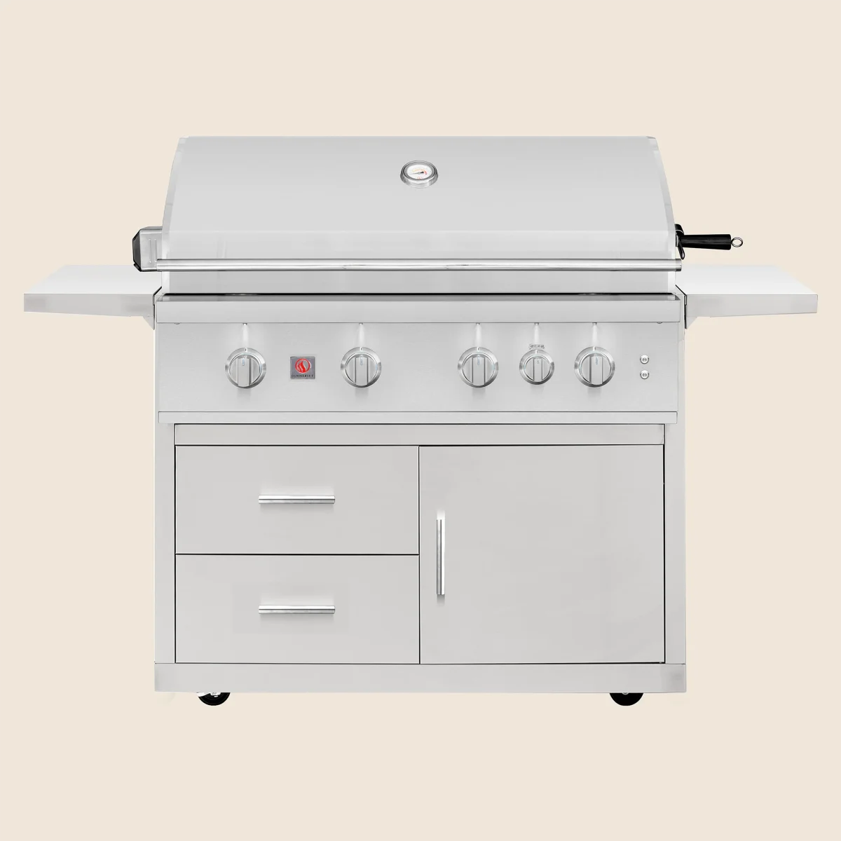 Summerset TRL Pro 40-in. 5-Burner Freestanding Gas Grill with Deluxe Cart — Liquid Propane TRLPRO40L + CART-TRL40-DC