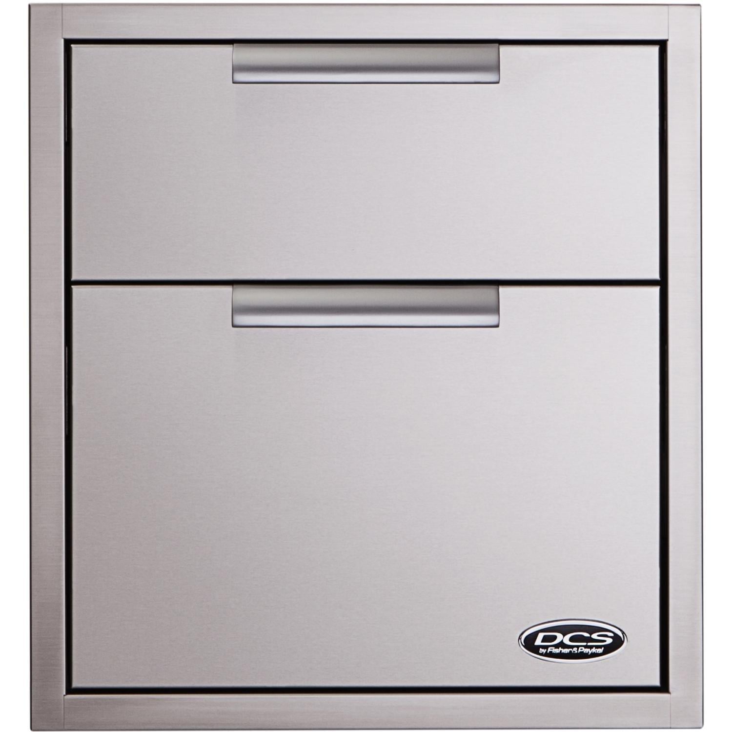 20" DCS STAINLESS STEEL DOUBLE TOWER DRAWERS TDDI20
