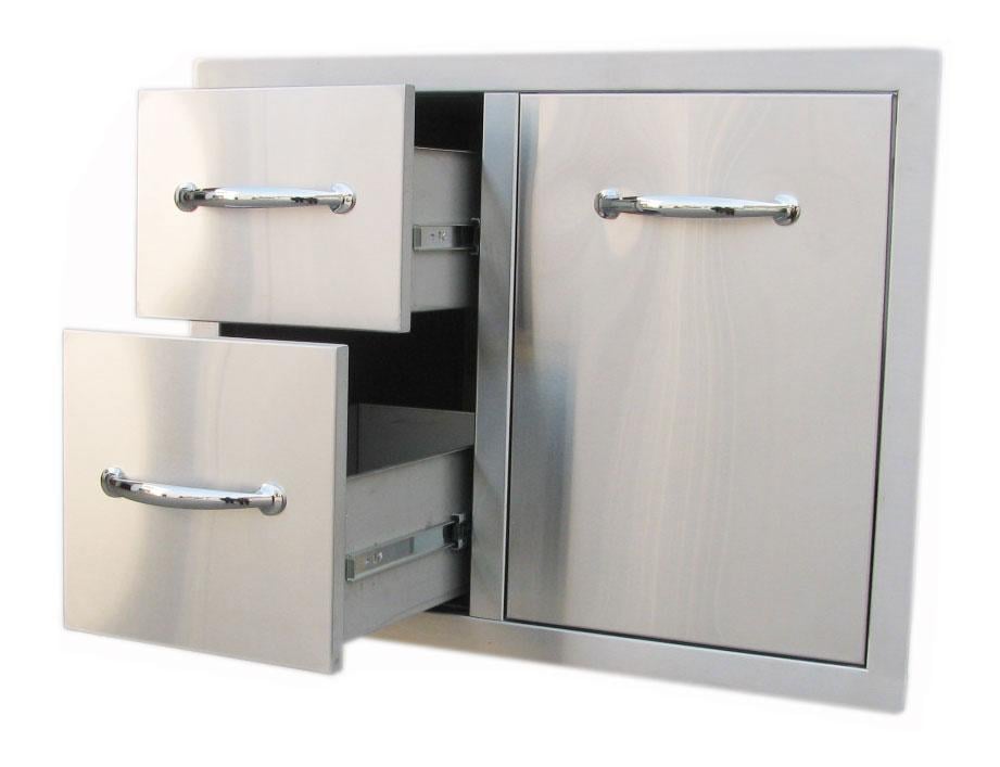 SUNSTONE 30" TANK TRAY DOUBLE DRAWER COMBO #A-LPCDD30