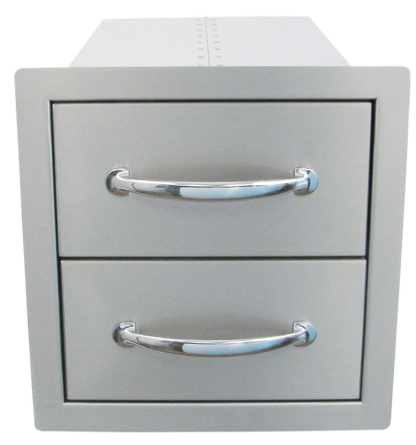 SUNSTONE 14 INCH FLUSH DOUBLE ACCESS DRAWER #B-DD12