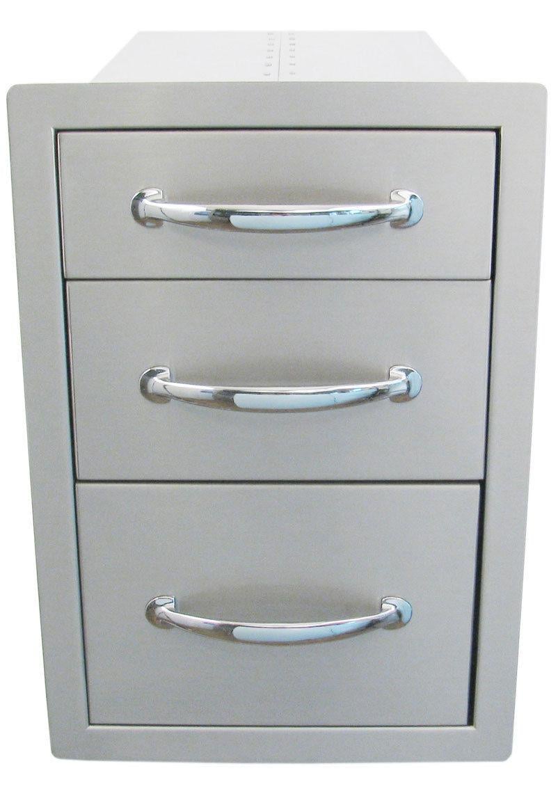 SUNSTONE 14 INCH FLUSH TRIPLE ACCESS DRAWER #B-TD18