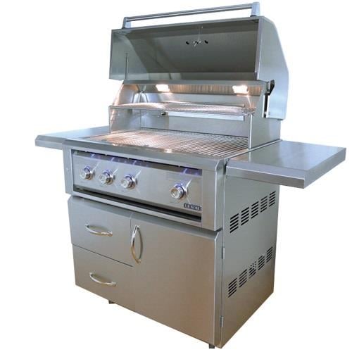 Luxor 36"Free Standing Gas Grill With Infrared Burners & Rotisserie AHT-36FR-L