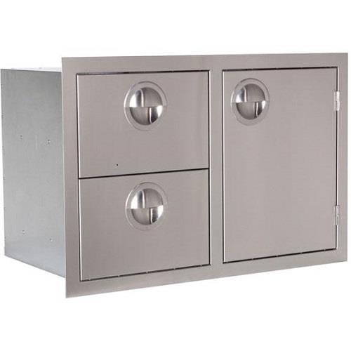 Luxor Slimline 30-Inch Stainless Steel Door And Double Drawer Combo - AHT-COMBO-30