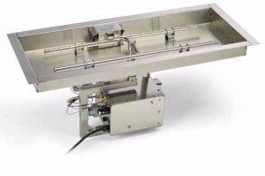 HPC Rectangle, Bowl Pan Fire Pit Insert – Electronic Ignition 36X14SSEI-H/24 VAC