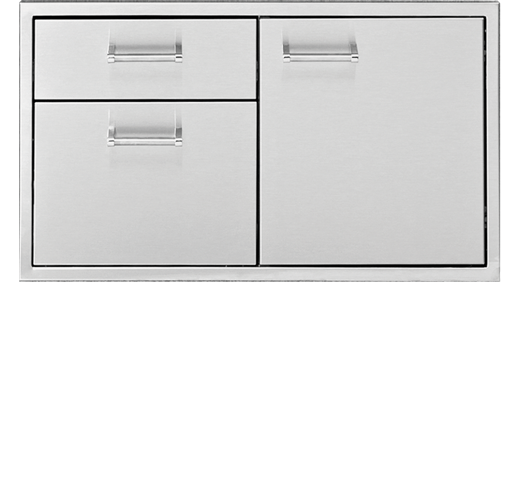Delta Heat Series 36" Door /Double Drawers DHDD362-B