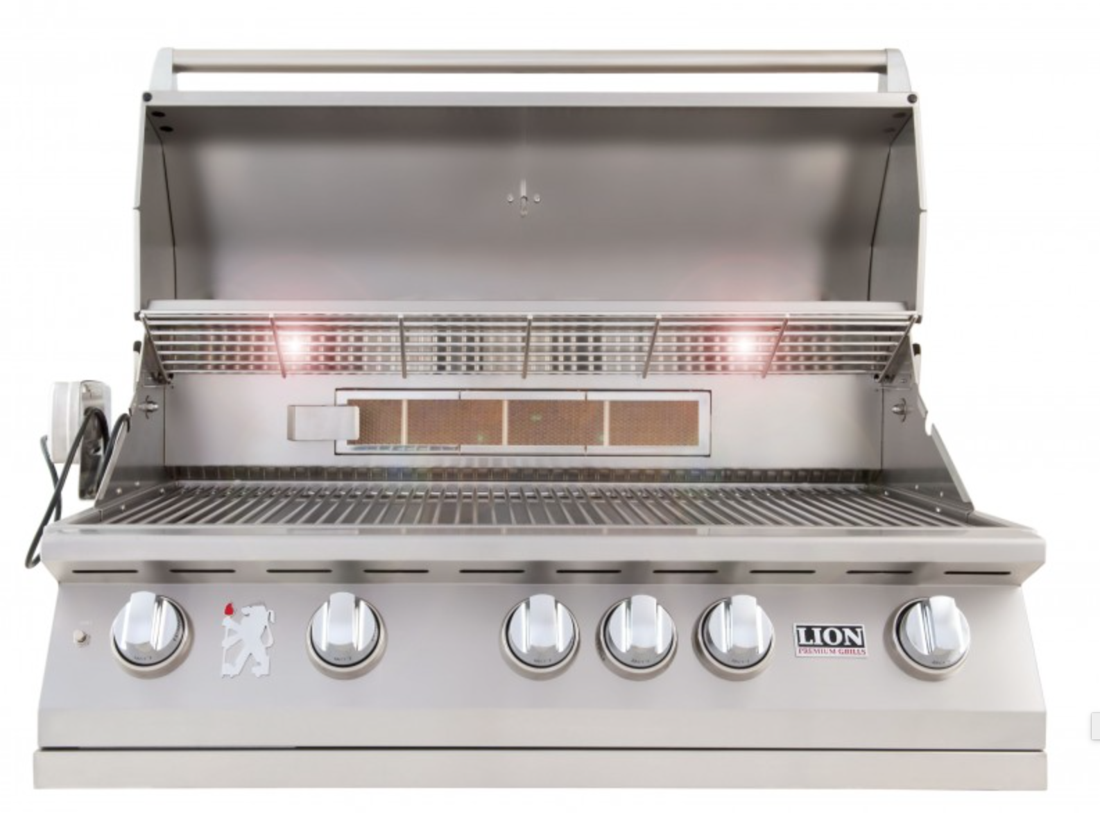 LION 40 INCH 5 BURNER BUILT IN GRILL WITH ROTISSERIE, GRIDDLE, COVER AND SMOKER BOX L90000