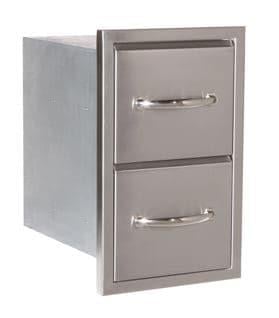 Luxor Medallion Stainless Steel Double Drawers - AHT-M-2D