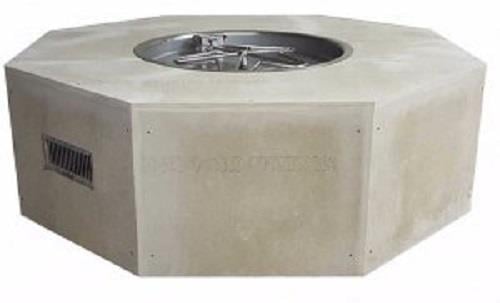 HPC Ready-to-Finish Gas Outdoor Octagon Fire Feature Remote Electronic Ignition - U45O/25SSCEK 120 VAC