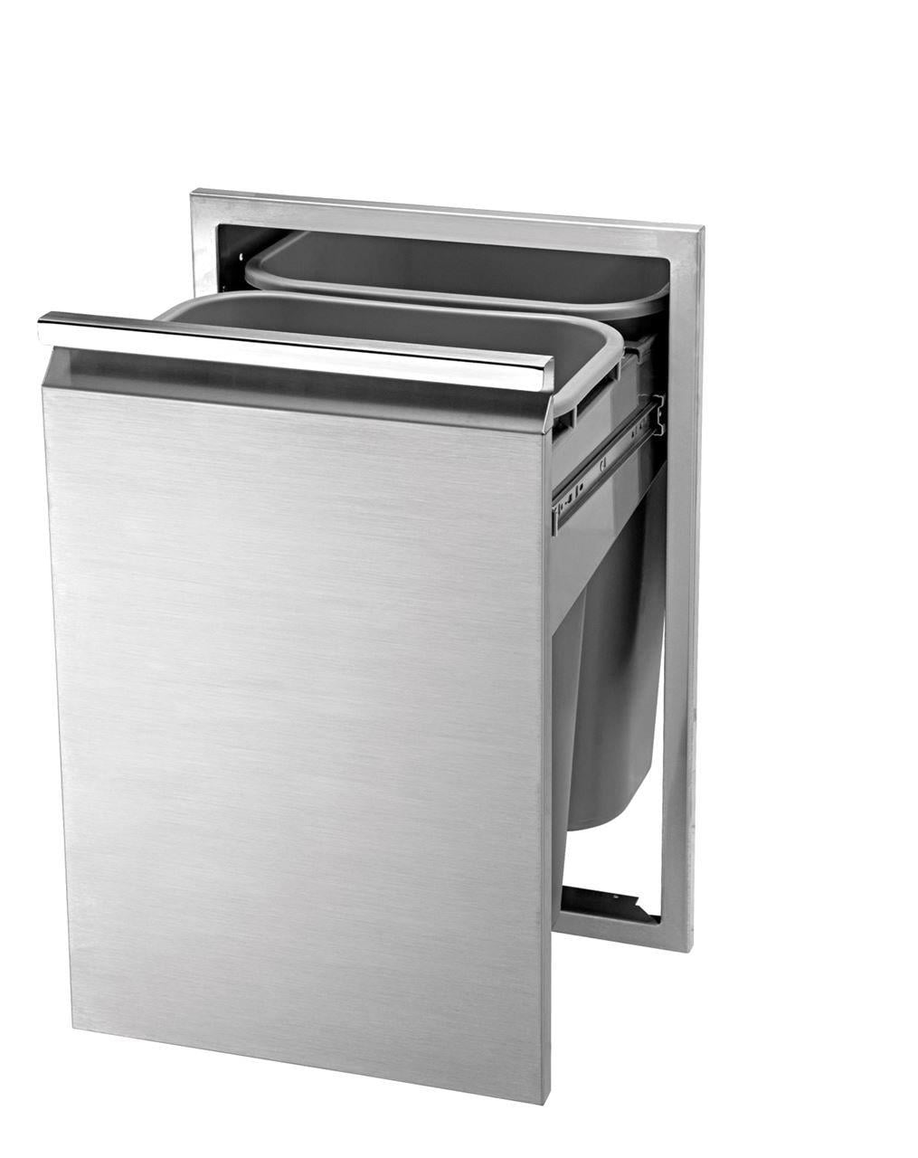 Twin Eagles 18" Double Tall Trash Drawer TETD182T-B