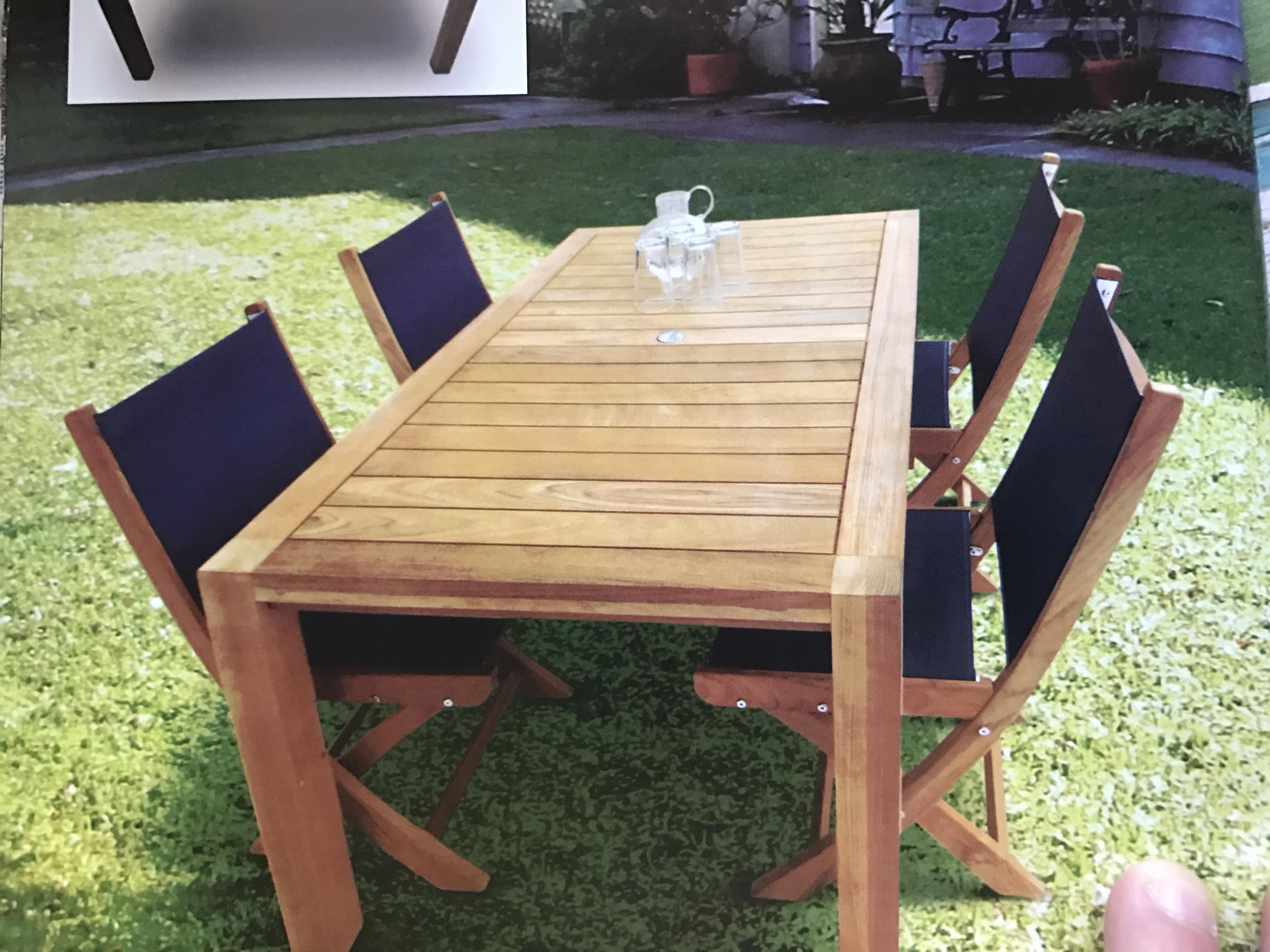 ROYAL TEAK COLLECTION 63" Comfort Teak Table with 4 SaliMate Chairs (COMF63 + SMS)