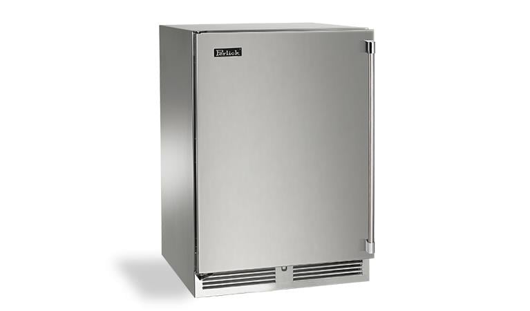 Perlick 18" Signature Series Sottile Outdoor Wine Reserve With Stainless Steel Solid Door -Hinge Left - HH24WO-4-1L