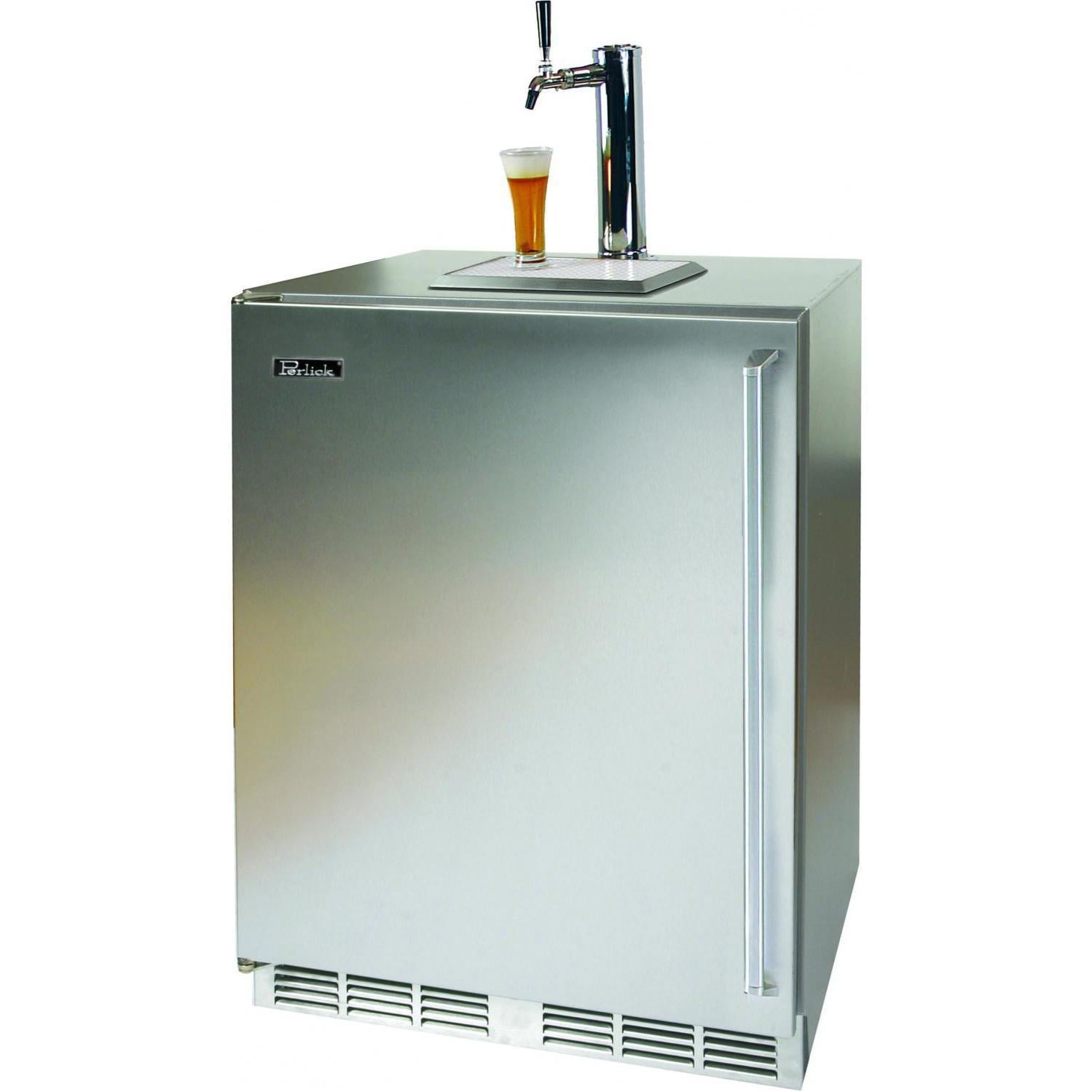 Perlick 24" Signature Series Outdoor Beer Dispenser Single Tap With Stainless Steel Solid Door Hinge Left - HP24T0-4-1L1