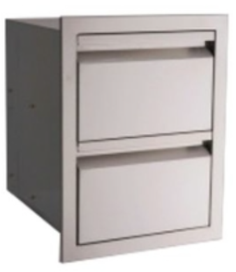 RCS VALIANT SERIES STAINLESS STEEL DOUBLE DRAWERS FULLY ENCLOSED - VDR1