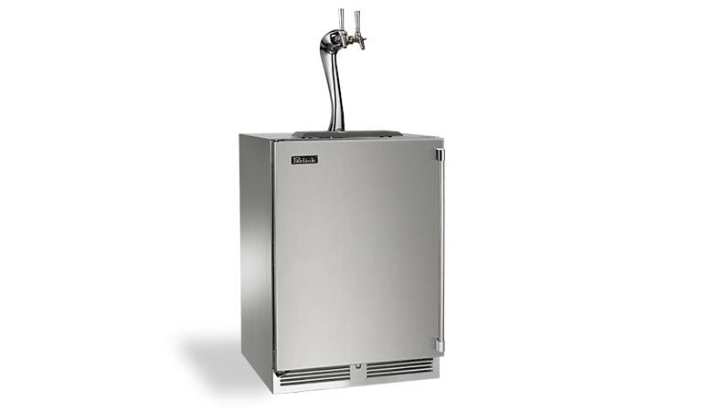 Perlick 24" Signature Series Indoor Beer Dispenser Single Tap With Stainless Steel Solid Door Hinge Right HP24TS-4-1R1