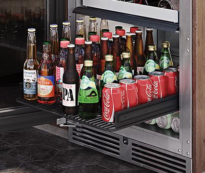 Perlick 18"Signature Sottile Series Indoor Refrigerator with Solid Stainless Steel Door- Hinge Right - HH24RS-4-1R