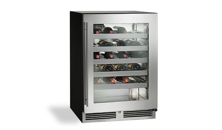 Perlick 24" C Series Indoor Single Zone Wine Reserve With Stainless Steel Glass Door Hinge Right HC24WB-4-3R