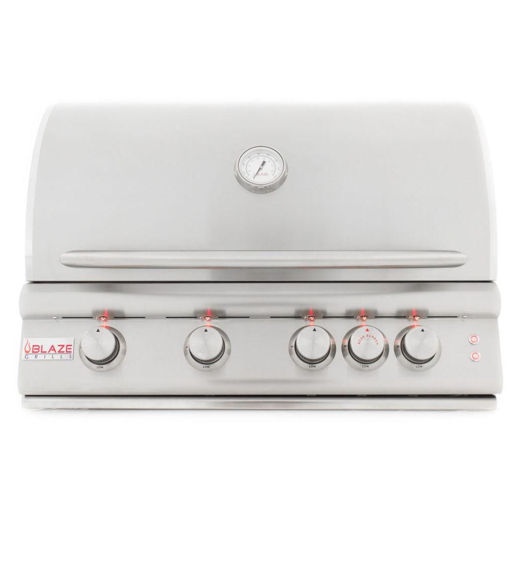 BLAZE 32 INCH 4-BURNER LTE Gas Grill With Rear Burner And Built In Lighting System (BLZ-4LTE2)