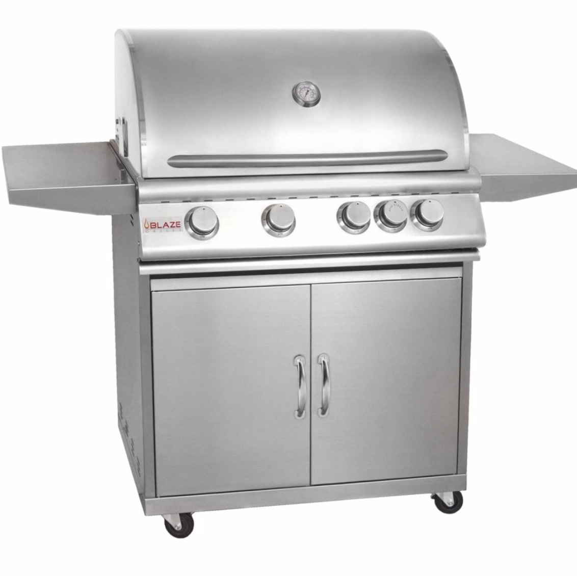BLAZE 32 INCH 4-BURNER GRILL ON CART (BLZ-4-LBM + BLZ-4-CART)