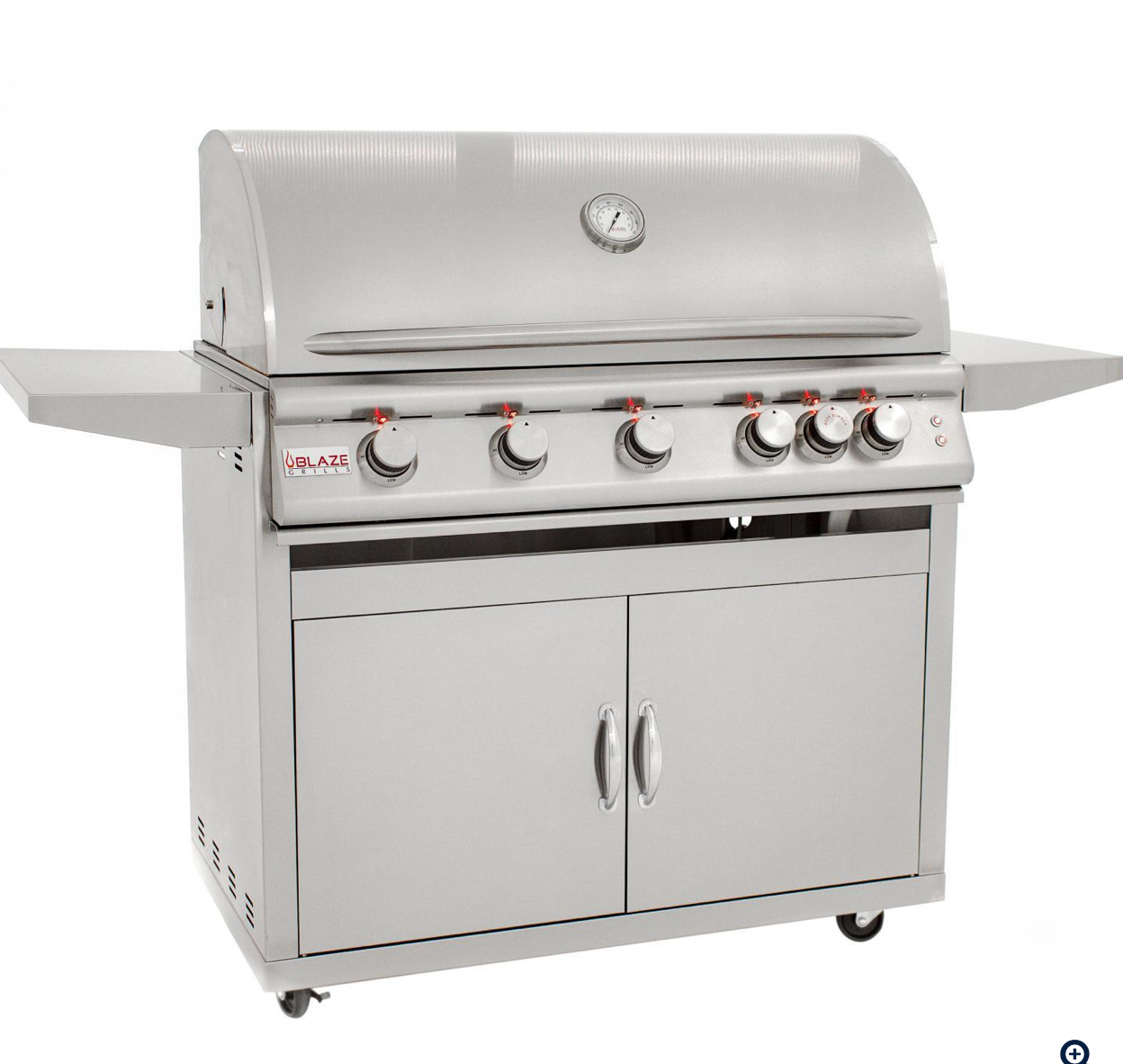 Blaze LTE 40-Inch 5-Burner Grill With Rear Infrared Burner with Lights on Cart BLZ-5LTE2 + BLZ-5-CART (BLZ-5LTE2 + BLZ-5-CART)