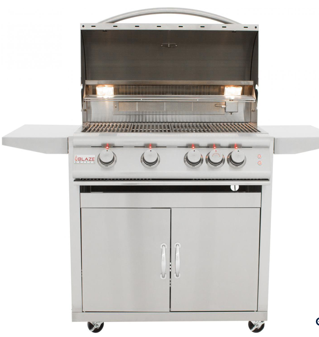 Blaze LTE 32-Inch 4-Burner Grill With Rear Infrared Burner & Grill Lights on Cart BLZ-4LTE2 + BLZ-4-CART (BLZ-4LTE2 + BLZ-4-CART)