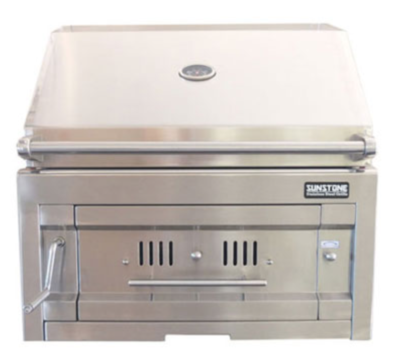 Sunstone 28 inch Single Zone 304 Stainless Steel Charcoal Built in Grill - SUNCHDZ28