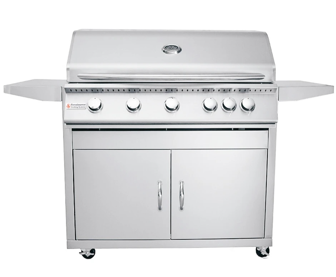 RCS PREMIER SERIES 40" STAINLESS STEEL  GRILL WITH REAR BURNER ON CART -  RJC40A + RJCLC