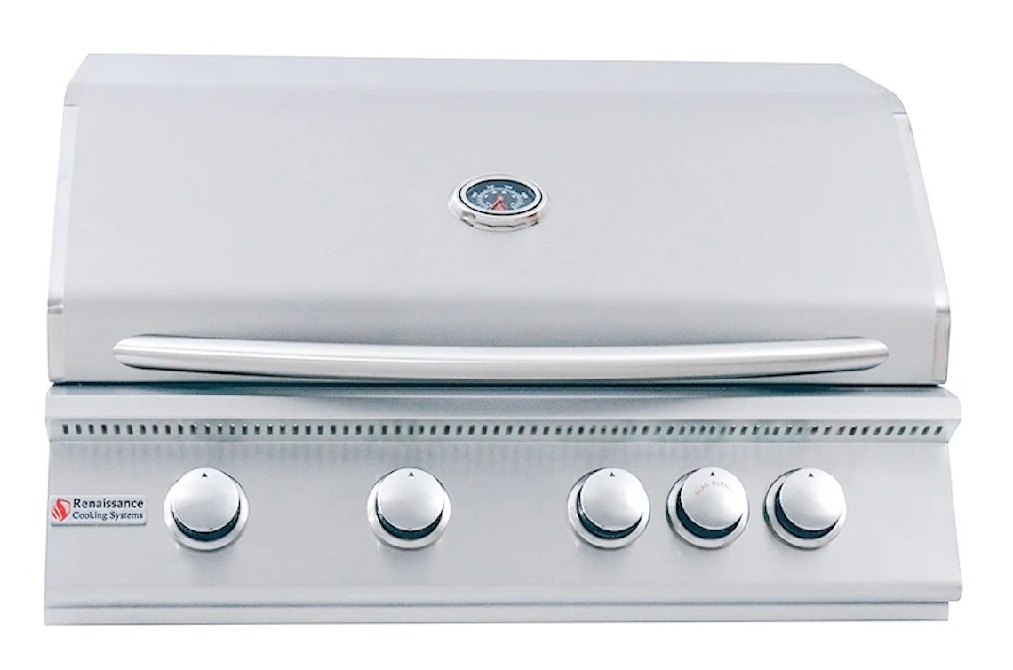 RCS PREMIER SERIES 32" STAINLESS STEEL BUILT IN GRILL WITH REAR BURNER - RJC32A