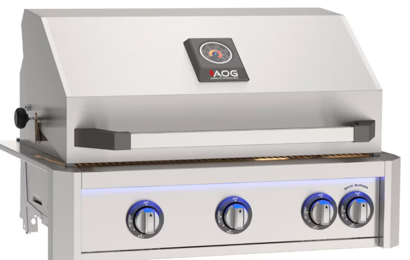 American Outdoor Grill 30-in L-Series Built-In Natural Gas Grill with Lights and Rotisserie - AOG30LN