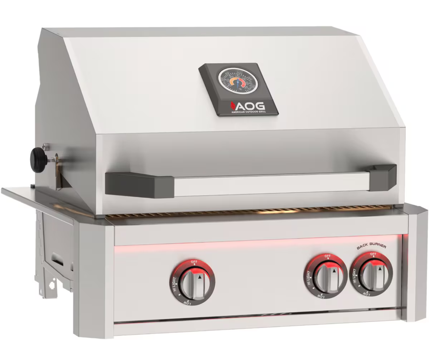 American Outdoor Grill 24-in L-Series Built-In Propane Grill with Lights and Rotisserie - AOG24LP