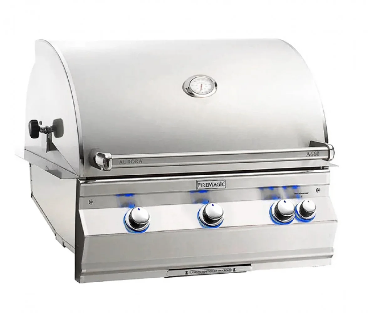 Fire Magic Aurora A660i Built-In Grill with Infrared Backburner Natural Gas A660I-7LAN
