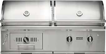 Coyote 50" Hybrid Built-In Gas & Charcoal Grill LP C3HY50LP