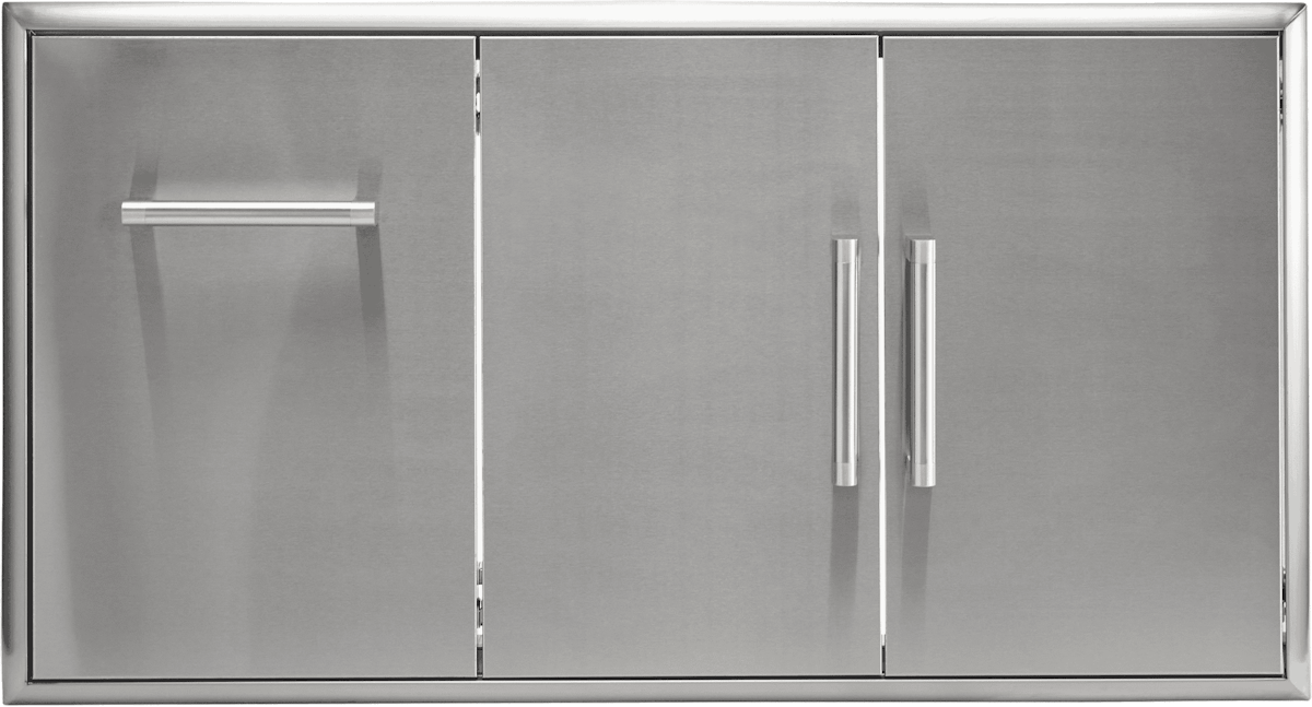 Coyote 45" Double Access Doors with Roll Out Trash C3-CDPOD