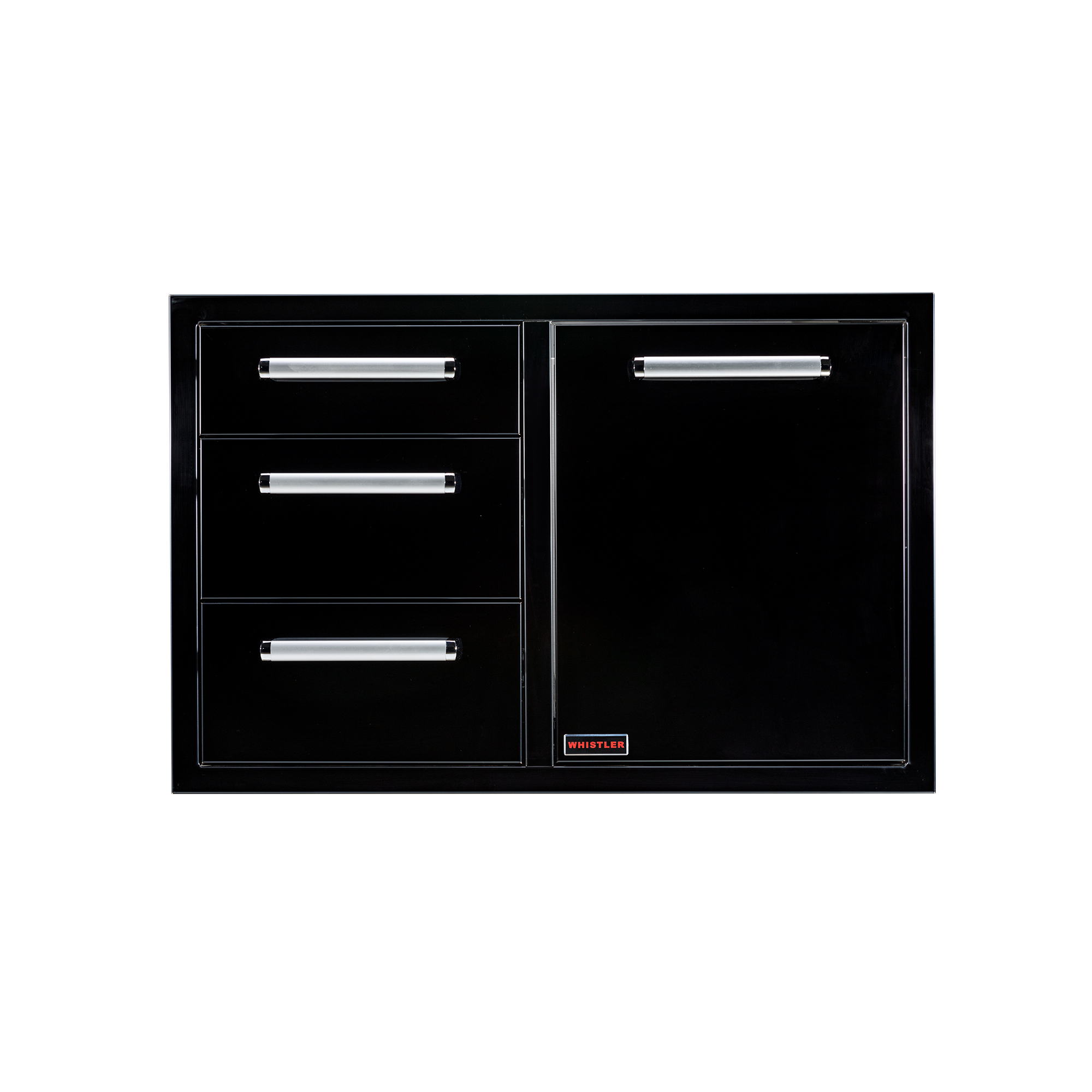 Whistler Triple Drawer & Trash Can Combo Black Series (CBATDT-B)