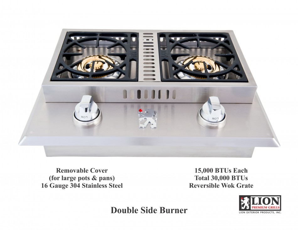 Lion Premium Grills Double Side Burner in Natural Gas L1634