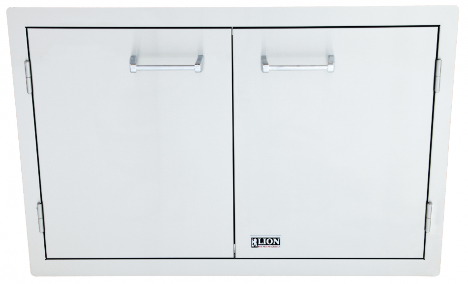 Lion Premium Grills 33 INCH Double Door with Towel Rack L3322