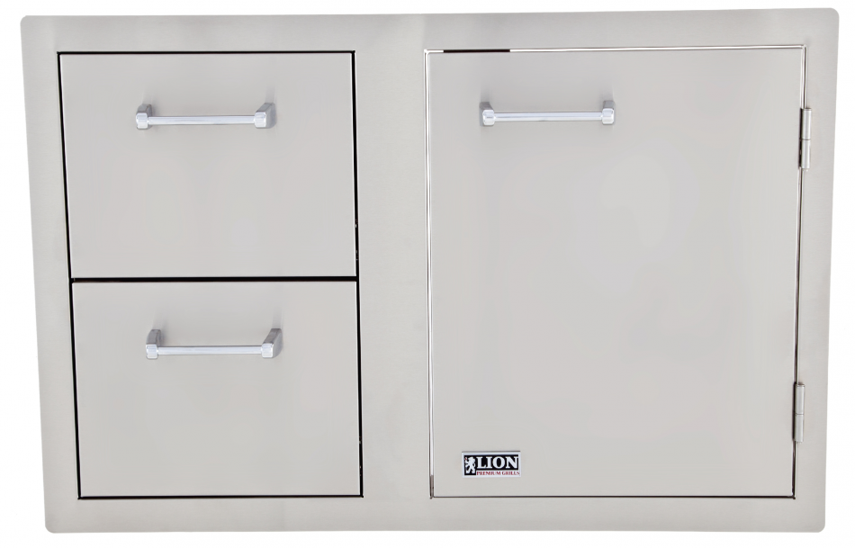 Lion Premium Grills 33 inch Door and Drawer Combo with Towel Rack L3320