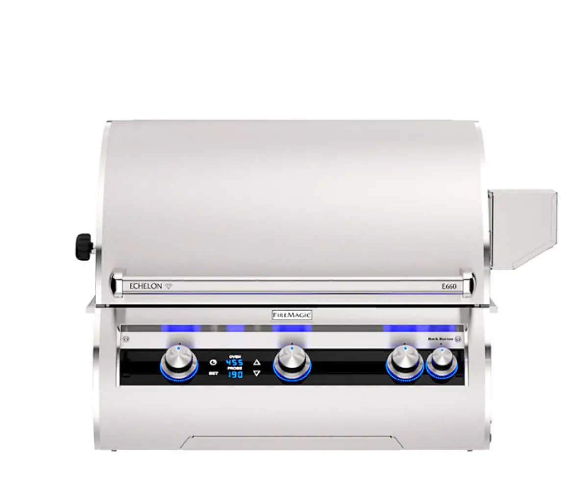Fire Magic Echelon E660i Built-In Grill Digital Thermometer with Sear Burner Liquid Propane E660I-9E1P