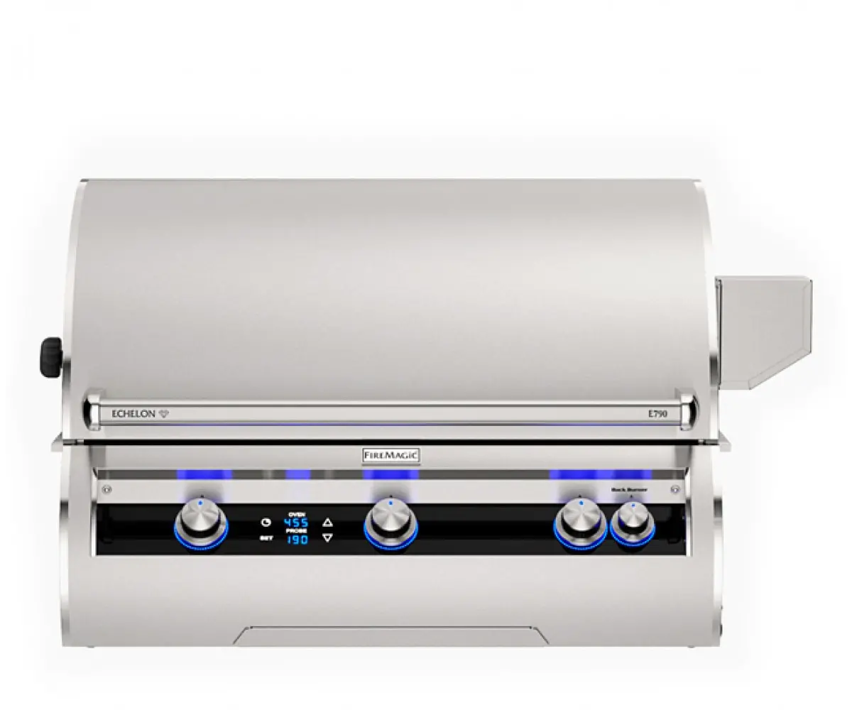 Fire Magic Echelon E790i Built-In Grill Digital Thermometer with Sear Burner Magic View Window Liquid Propane E790I-9E1P-W