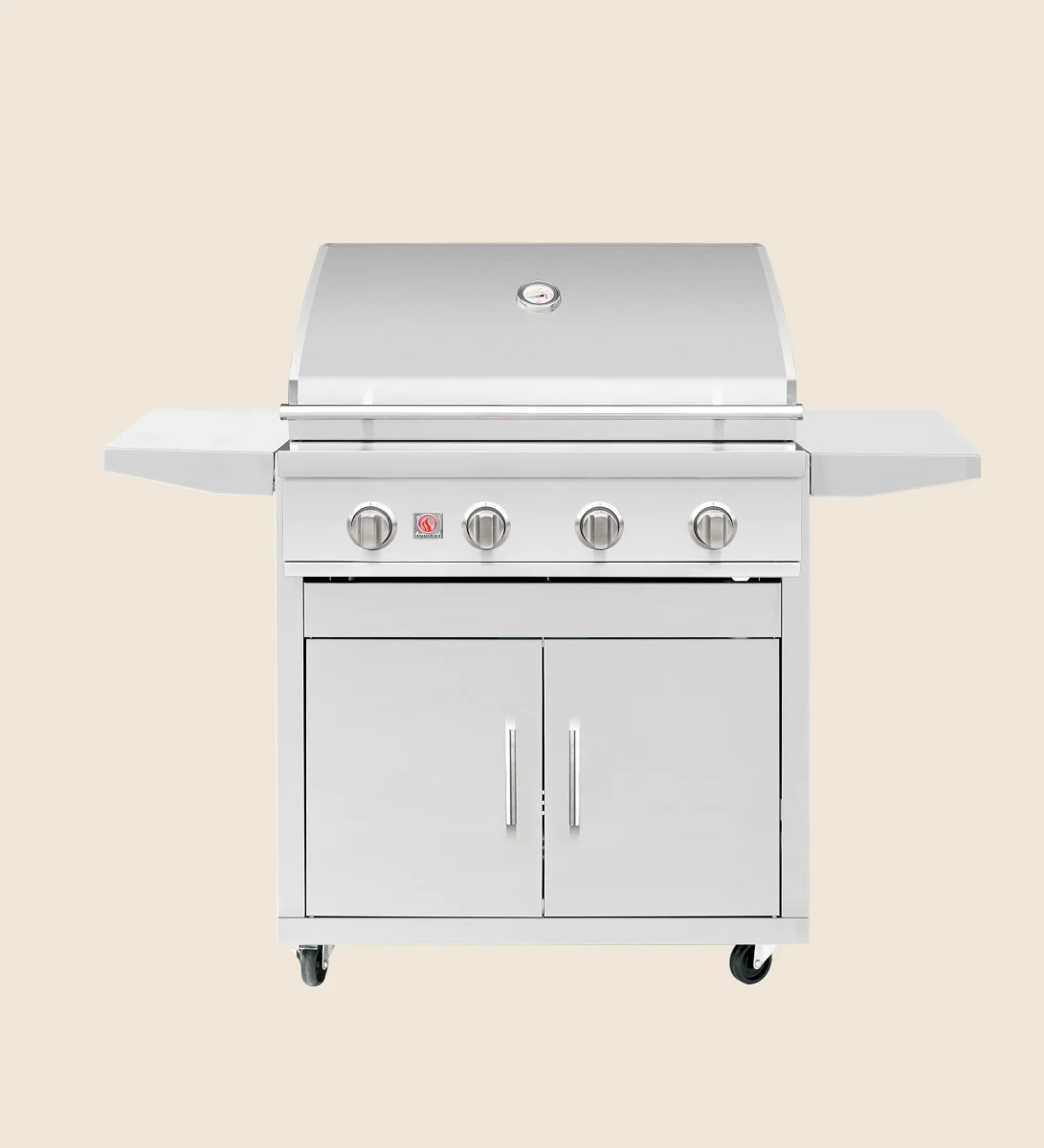 Summerset Sizzler Pro 32-in. 4-Burner Freestanding Gas Grill with Standard Cart — Liquid Propane SZRPRO32L + CART-SZR32