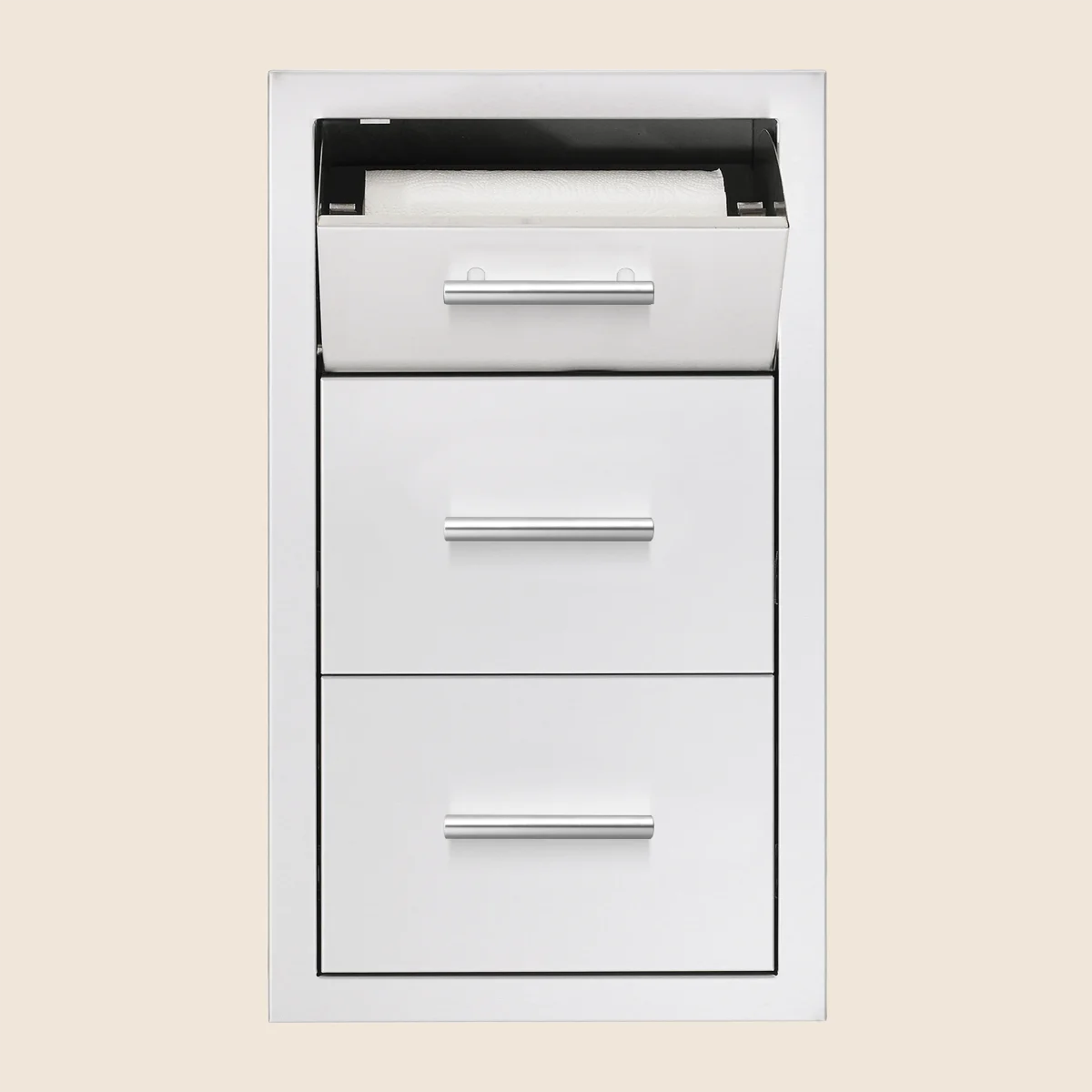 Summerset Masonry Frame — 17" Vertical 2-Drawer & Paper Towel Holder Combo TDC-17M