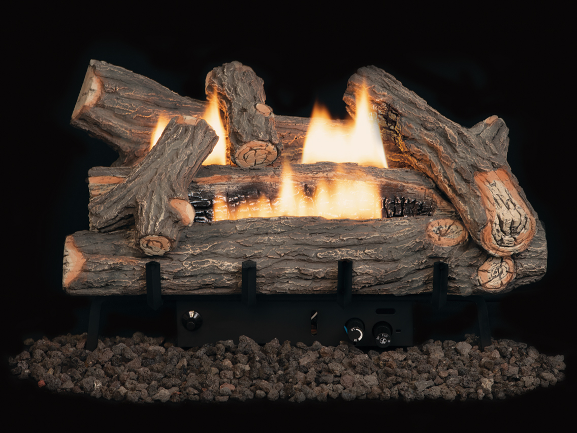 Superior Crescent Hill Vent-Free Gas Log Set — Double-Flame