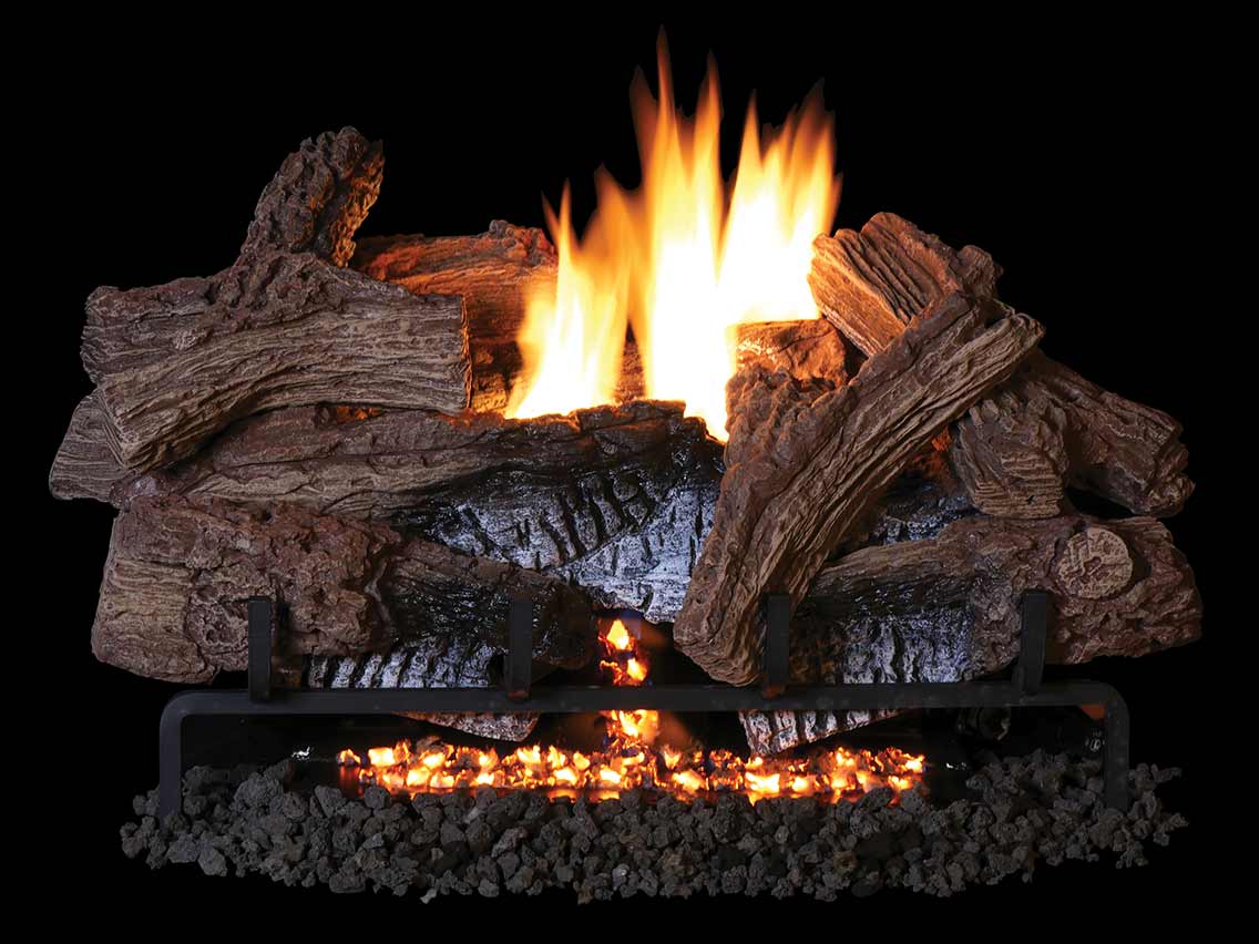 Superior Wild Timber Vent-Free Gas Log Set — Triple-Flame